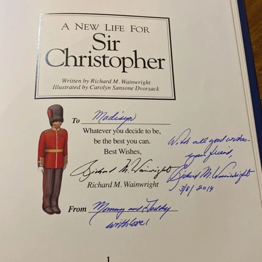 AUTOGRAPHED New Life for Sir Christopher hardcover book‎